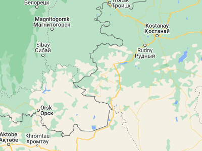 Map showing location of Zhetiqara (52.19019, 61.19894)
