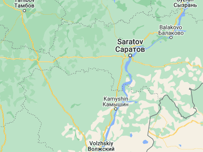 Map showing location of Zhirnovsk (50.98448, 44.77347)