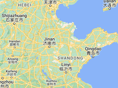 Map showing location of Zhoucun (36.81667, 117.81667)