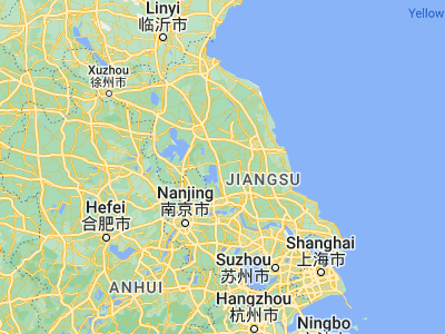 Map showing location of Zhoushan (32.97294, 119.51108)