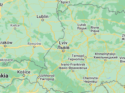 Map showing location of Zhovkva (50.05825, 23.9726)