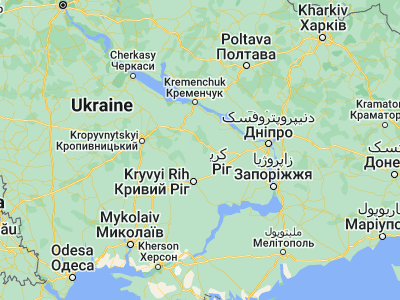 Map showing location of Zhovti Vody (48.34731, 33.50034)