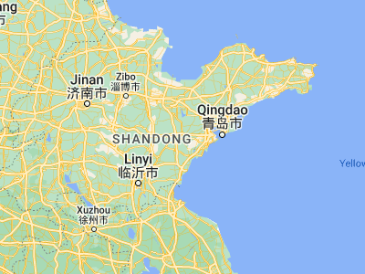 Map showing location of Zhucheng (35.99472, 119.3975)