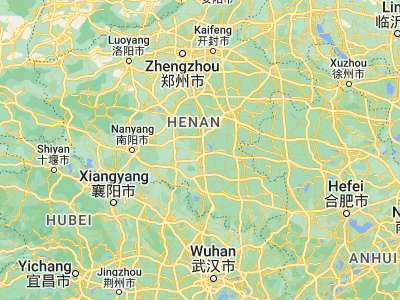 Map showing location of Zhumadian (32.97944, 114.02944)