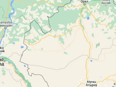 Map showing location of Zhumysker (49.33333, 49.4)