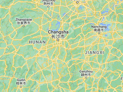 Map showing location of Zhuzhou (27.83333, 113.15)