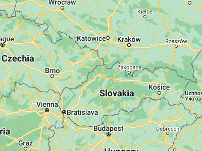 Map showing location of Žilina (49.22315, 18.73941)