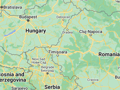 Map showing location of Zimandu Nou (46.28333, 21.4)