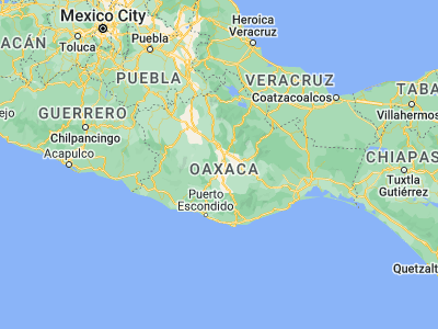Map showing location of Zimatlán de Álvarez (16.86787, -96.78362)