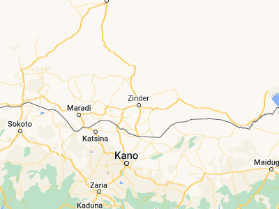 Map showing location of Zinder (13.80716, 8.9881)