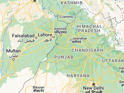 Map showing location of Zira (30.96853, 74.99106)