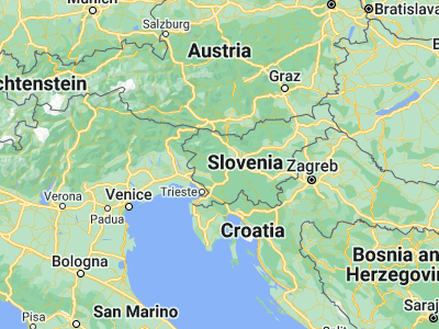 Map showing location of Žiri (46.04222, 14.10722)