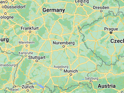 Map showing location of Zirndorf (49.4424, 10.95414)