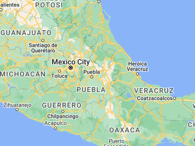 Map showing location of Zitlaltepec (19.20694, -97.90833)
