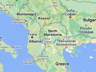 Map showing location of Žitoše (41.42083, 21.29056)