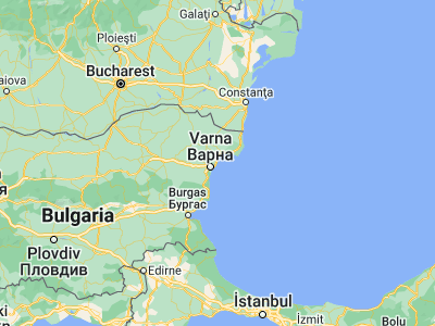 Map showing location of Zlatni Pyasatsi (43.285, 28.0418)