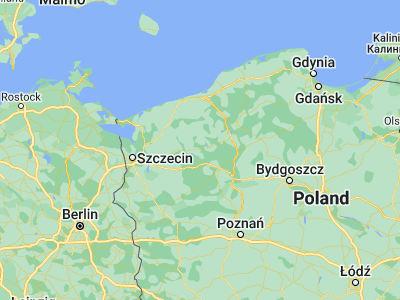 Map showing location of Złocieniec (53.53286, 16.01132)