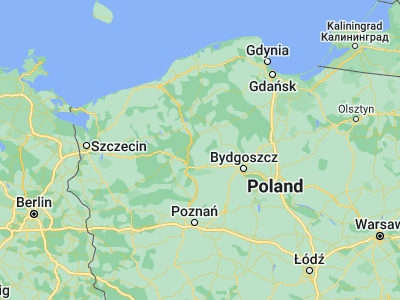 Map showing location of Złotów (53.36346, 17.04082)