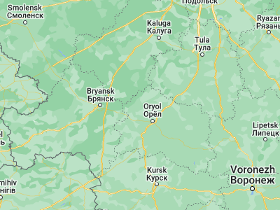 Map showing location of Znamenskoye (53.27869, 35.69055)
