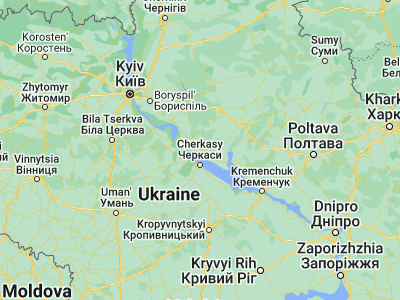 Map showing location of Zolotonosha (49.66886, 32.03773)