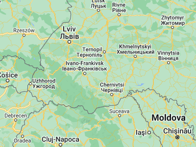 Map showing location of Zolotyy Potik (48.9095, 25.33926)