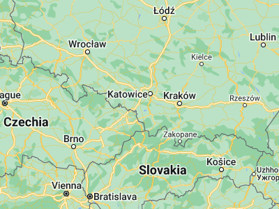 Map showing location of Żory (50.04523, 18.70062)