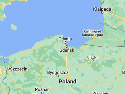 Map showing location of Żukowo (54.3422, 18.36476)