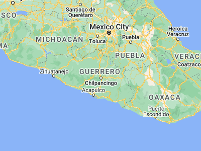 Map showing location of Zumpango del Río (17.65319, -99.52607)