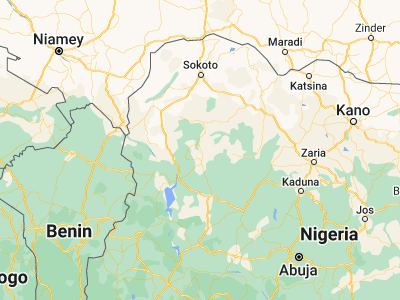 Map showing location of Zuru (11.42406, 5.22879)
