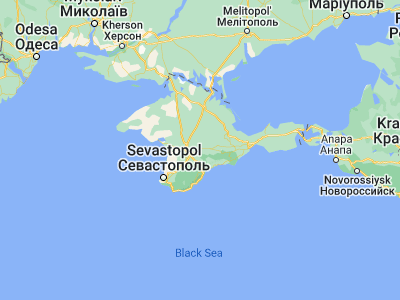 Map showing location of Zuya (45.0531, 34.31542)