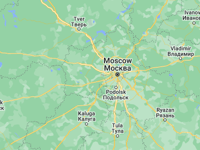 Map showing location of Zvenigorod (55.73402, 36.85918)