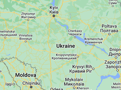 Map showing location of Zvenyhorodka (49.07866, 30.96754)