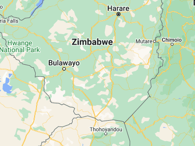 Map showing location of Zvishavane (-20.32674, 30.06648)