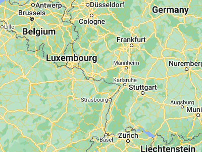 Map showing location of Zweibrücken (49.24686, 7.36977)