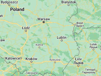 Map showing location of Zwoleń (51.35542, 21.58768)